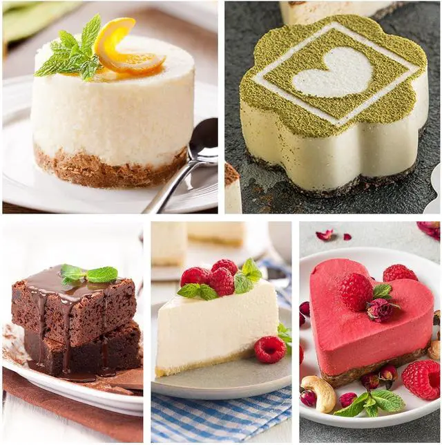 Alt view image 5 of 6 - Cake Mold Stainless Steel Round Ring Molds, 3Inch Food Rings Dessert Mousse Molds Cooking with Pushers for Pastry Baking (4 Rings and 4 Pushers)