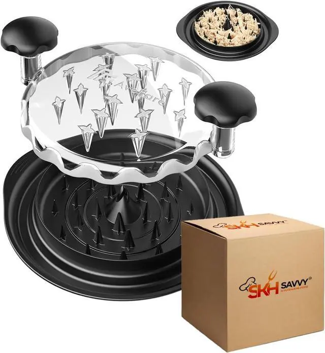 Main image of Chicken Shredder Tool Twist, Large Manual Meat Grinder Machine for Chicken & Beef, Strong Anti-Slip Base, Ergonomic Handle, BPA Free, Dishwasher-Safe (Black)