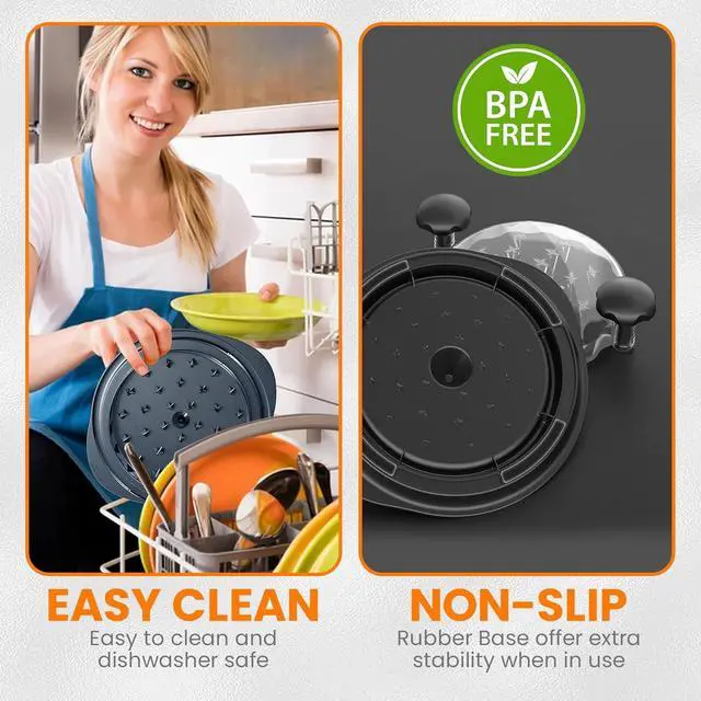 Alt view image 3 of 7 - Chicken Shredder Tool Twist, Large Manual Meat Grinder Machine for Chicken & Beef, Strong Anti-Slip Base, Ergonomic Handle, BPA Free, Dishwasher-Safe (Black)