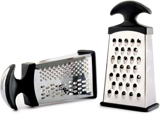 Alt view image 4 of 4 - Norpro Mini Grip-EZ Slim Grater with 3 Surfaces, Silver