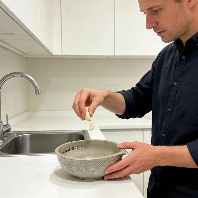 Alt view image 6 of 7 - Garlic Grater Bowl Handmade Herb Stripper Plate