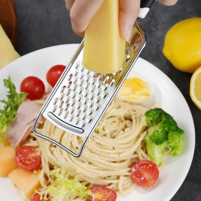 Alt view image 2 of 7 - Cheese Grater, Sopito 3 Packs Stainless Steel Lemon Zester Grater with Silicone Handle for Cheese, Chocolate, Spices, and More