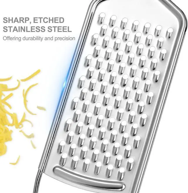 Alt view image 5 of 7 - Cheese Grater, Sopito 3 Packs Stainless Steel Lemon Zester Grater with Silicone Handle for Cheese, Chocolate, Spices, and More