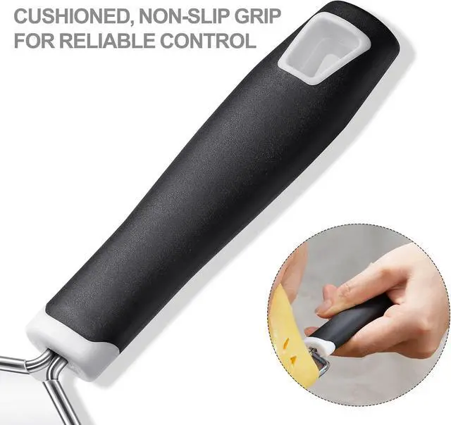 Alt view image 4 of 7 - Cheese Grater, Sopito 3 Packs Stainless Steel Lemon Zester Grater with Silicone Handle for Cheese, Chocolate, Spices, and More