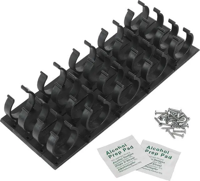 Alt view image 2 of 5 - Simple Houseware Spice Gripper Organizer- 4 Strips, Holds 20 Jars, Black