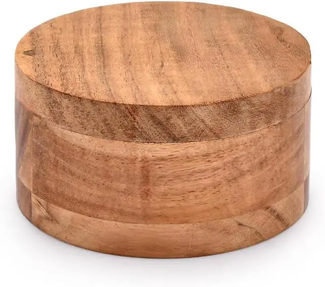 Main image of EDHAS Salt and Pepper - 2 Compartment Swivel Lid with Magnet to Keep Dry Kitchen Seasonings Storage Containers (4.75" x 4.75" x 2.5")