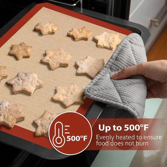 Alt view image 4 of 7 - Silicone Baking Mats 3 Pack, Nonstick Cookie Sheet