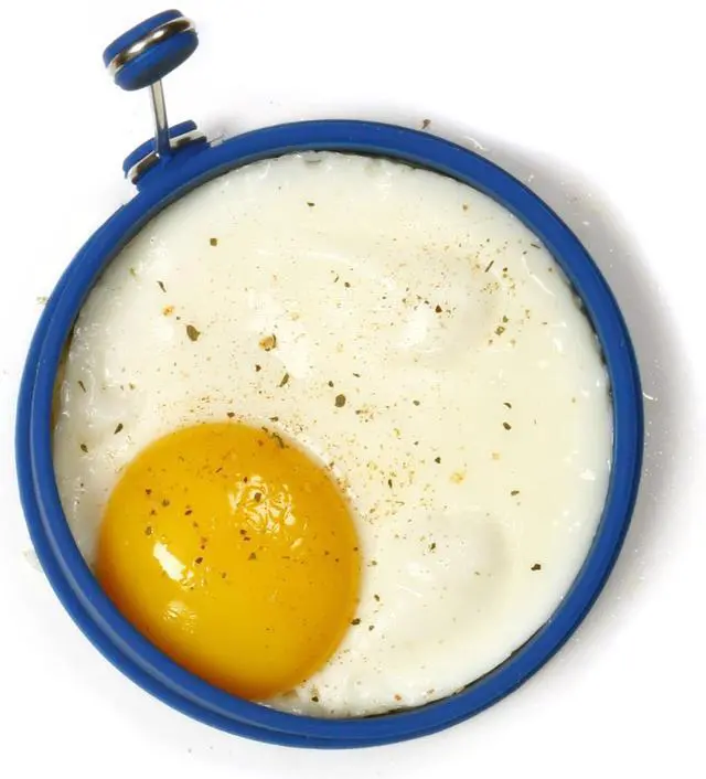 Alt view image 3 of 5 - Norpro Silicone Round Pancake/Egg Rings, 2 Pieces, Blue