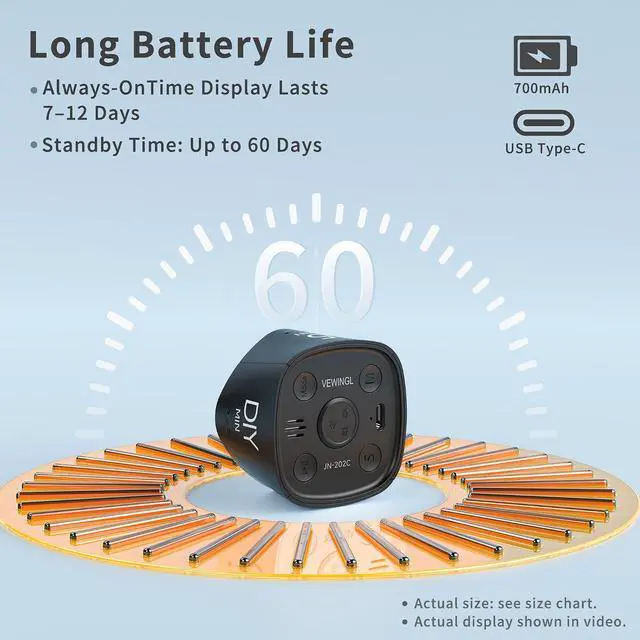 Alt view image 5 of 6 - VEWINGL Cube Productivity Timer, 25/5/10/45 Min Presets, Desk Flip Timer for Pomodoro Study Sessions, Vibration & Custom Modes for ADHD, Work, Study & Kitchen (Black)
