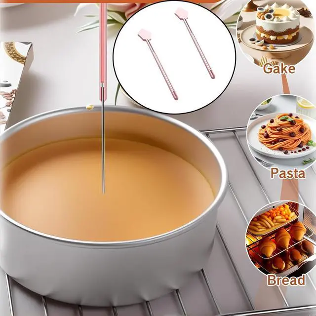Alt view image 4 of 4 - 2 Pcs Cake Tester for Baking Doneness Stainless Steel Cake Tester Stick (Foldable)
