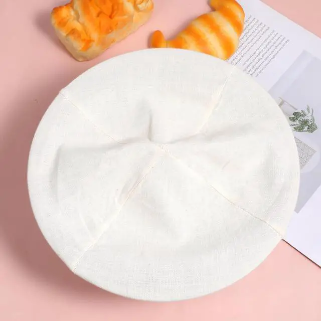 Alt view image 7 of 7 - 6 Pcs Cotton Bread Proofing Covers, Basket Linen Cloths Liner Reusable Cotton Dough Cover 10 Inch Oval 9 Inch Round Cloth Natural Rattan Banneton Proofing Baking Sourdough Basket Covers for Home Dough