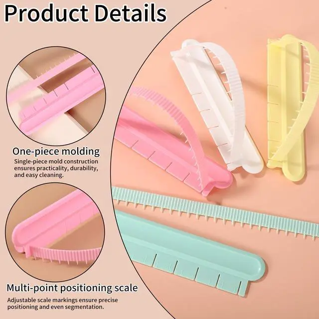 Alt view image 4 of 7 - 4pcs Cake Arc Rulers, Adjustable Cake Arch Swag Guide Tool Curved Decorating Marking Maker Divider Aid Baking Measuring Measurer Pastry Accessories DIY Framing Guide for Professional & Home Bakers