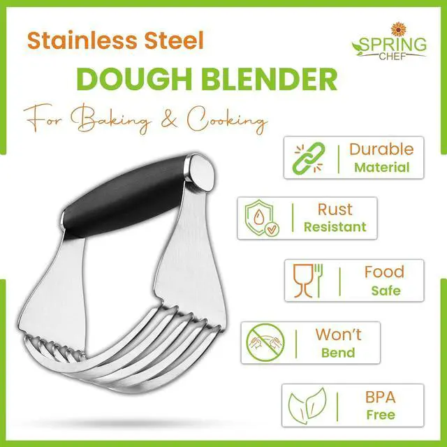 Alt view image 2 of 7 - Spring Chef XL Pastry Blender, Durable Dough Blender For Baking - Black