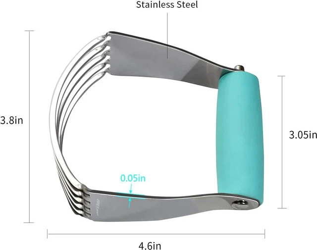 Alt view image 3 of 7 - ALLTOP Pastry Blender Cutter,Stainless Steel Dough Masher for Butter, Biscuit,Baking, Kneading,Dough, Flakier and Fluffier Pie Crusts, Almond - Hand Kitchen Tool (1 Pack, Turquoise)