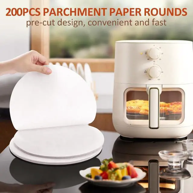 Alt view image 5 of 7 - 8 Inch Parchment Paper Rounds, 200Pcs Precut Baking Paper Sheets