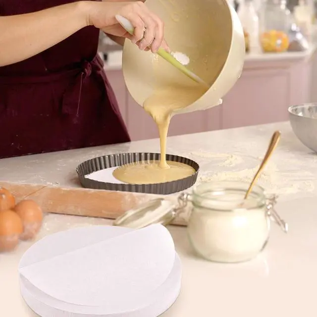 Alt view image 6 of 7 - 8 Inch Parchment Paper Rounds, 200Pcs Precut Baking Paper Sheets