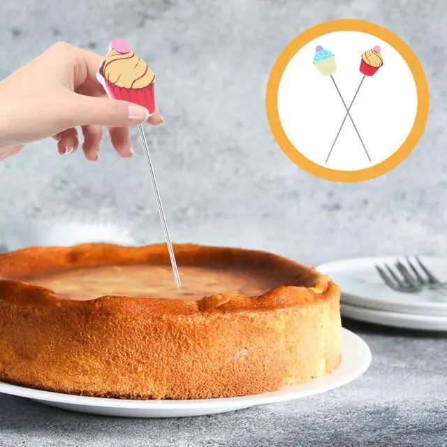Alt view image 2 of 7 - VALICLUD 2Pcs Stainless Steel Cake Tester Needles 7.12In Cake Tester for Baking Doneness Test Stick for Bread Muffins Brownies Kitchen Baking Tool