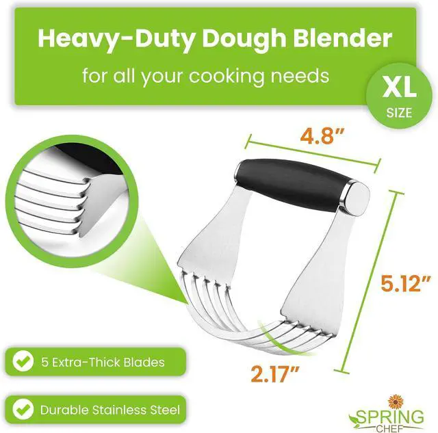 Alt view image 3 of 7 - Spring Chef XL Pastry Blender, Durable Dough Blender For Baking - Black