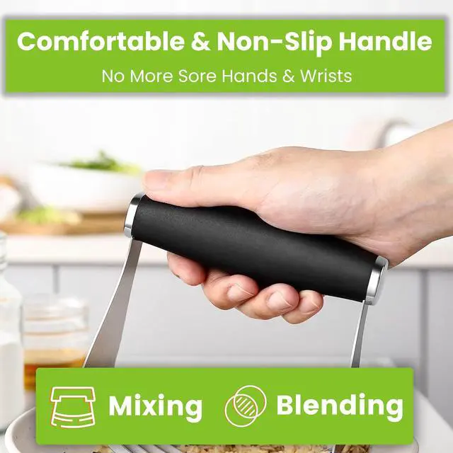 Alt view image 4 of 7 - Spring Chef XL Pastry Blender, Durable Dough Blender For Baking - Black