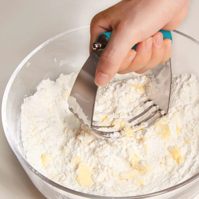 Alt view image 2 of 7 - ALLTOP Pastry Blender Cutter,Stainless Steel Dough Masher for Butter, Biscuit,Baking, Kneading,Dough, Flakier and Fluffier Pie Crusts, Almond - Hand Kitchen Tool (1 Pack, Turquoise)