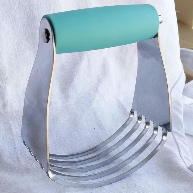Alt view image 7 of 7 - ALLTOP Pastry Blender Cutter,Stainless Steel Dough Masher for Butter, Biscuit,Baking, Kneading,Dough, Flakier and Fluffier Pie Crusts, Almond - Hand Kitchen Tool (1 Pack, Turquoise)
