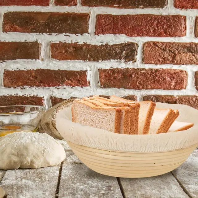 Alt view image 5 of 7 - 2 Pcs Bread Proofing Basket Cloth Liner Baking Dough Basket Cover Natural Rattan Banneton Proofing Cloth for Bakery Home Baking, about 10 inch