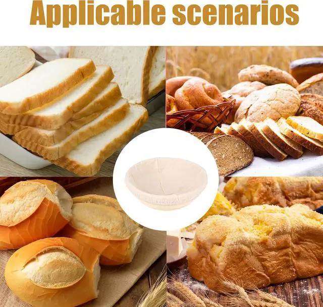 Alt view image 7 of 7 - 2 Pcs Bread Proofing Basket Cloth Liner Baking Dough Basket Cover Natural Rattan Banneton Proofing Cloth for Bakery Home Baking, about 10 inch