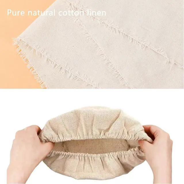 Alt view image 3 of 6 - 3 Pack Banneton Liner Reusable Banneton Bread Proofing Basket Liners Non-Stick Dough Cloth Cover for Bread Banneton Basket Round Oval Sourdough Proofing Bowls Rattan Sourdough Rising Baskets