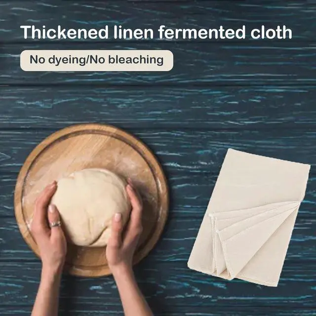 Alt view image 5 of 6 - 3Pcs Linen Cloth for Bread Baking 14x18 Inches Tea Towels for Baking Sourdough Bread Proofing Towel Pastry Cloth for Dough, Baguettes, Loaves, Pastry, Homemade Bread