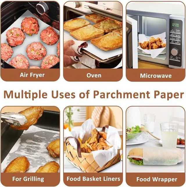 Alt view image 3 of 7 - 100PCS Deli Paper Sheets 12×12", Unbleached White Wax Paper Sheets for Food Basket Liners, Precut Parchment Paper Baking Sheets for Cookies, Grease Resistant Sandwich Wrappering Paper by Neyimqr
