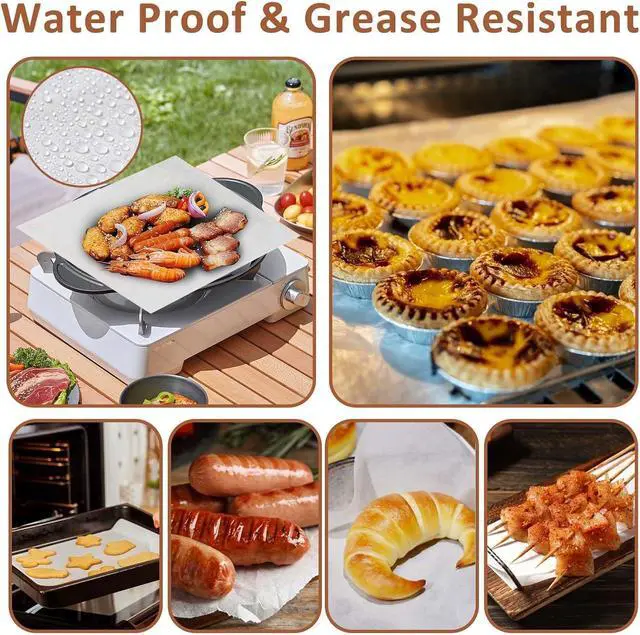 Alt view image 6 of 7 - 100PCS Deli Paper Sheets 12×12", Unbleached White Wax Paper Sheets for Food Basket Liners, Precut Parchment Paper Baking Sheets for Cookies, Grease Resistant Sandwich Wrappering Paper by Neyimqr