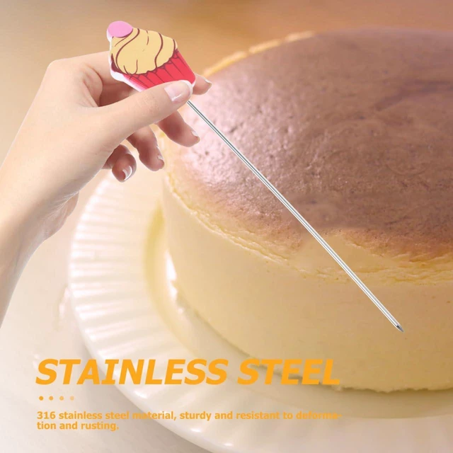 Alt view image 6 of 7 - STOBAZA 2 pcs Cake Tester Stick Baking Tester Needle for Cake Doneness Bread and Muffin Testing Stainless Steel Probe for Home Kitchen Baking Tools