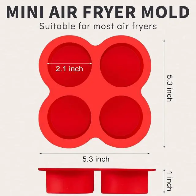 Alt view image 2 of 7 - Puyeipt Air Fryer Egg Bite Molds, 2 Pack, 8 Cups