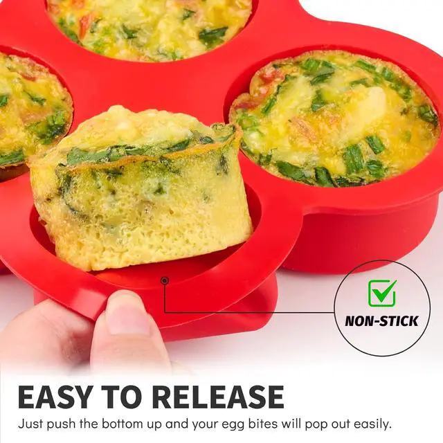 Alt view image 3 of 7 - Puyeipt Air Fryer Egg Bite Molds, 2 Pack, 8 Cups