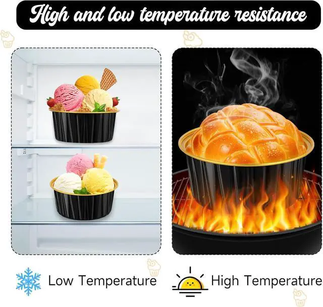 Alt view image 4 of 7 - 60 Pack 5 OZ Round Mini Cake Pans with Lids, Disposable Mini Cake Tins