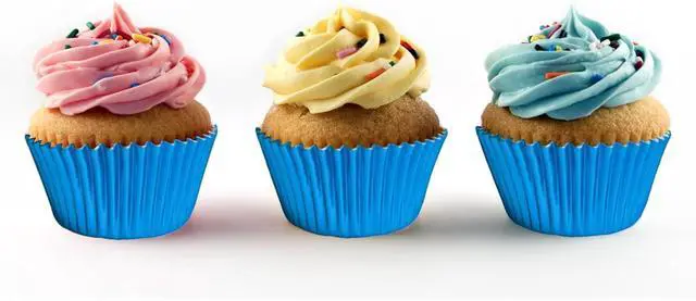 Alt view image 5 of 7 - Blue-Foil Cupcake-Liners Baking-Cupcake,For Birthday Parties Wedding 100Pcs