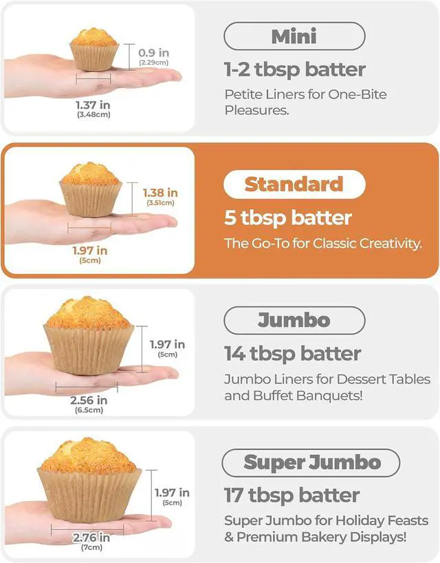 Alt view image 4 of 7 - Bake Choice 200 Pcs Cupcake Liners for Baking, Standard Size, Calyx Series