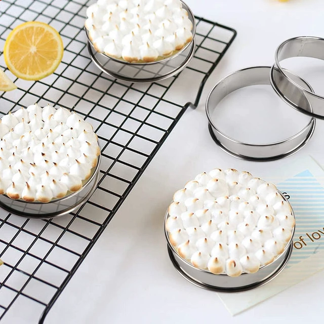 Alt view image 4 of 7 - FANGSUN 4 Inch English Muffin Ring, Crumpet & Cookie Ring Set, 5 Pack