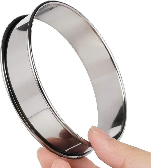 Alt view image 7 of 7 - FANGSUN 4 Inch English Muffin Ring, Crumpet & Cookie Ring Set, 5 Pack
