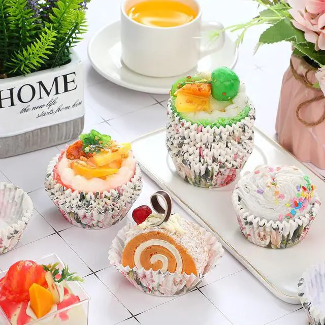 Alt view image 6 of 6 - Gerrii 300 Ct Floral Cupcake Liners Baking Cups for Party Decor