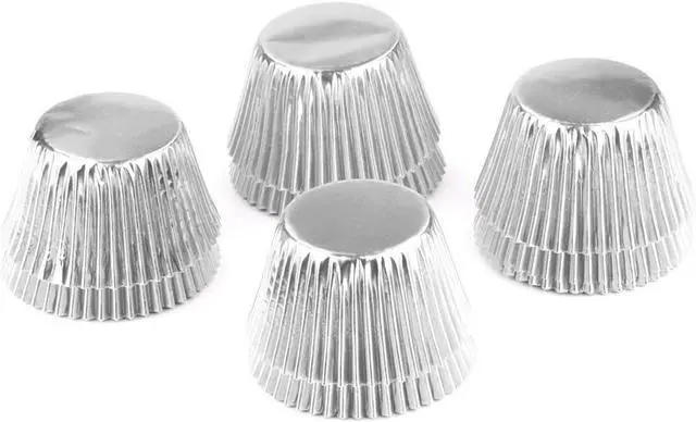 Alt view image 5 of 7 - Gifbera Silver Foil Jumbo Cupcake Liners Metallic Muffin Baking Cups, 160-Count