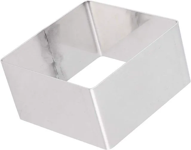 Main image of Luxshiny Square Cake Ring 3.66In Stainless Steel Mousse Mold Pastry Cutter for Baking Desserts Cookies Tarts Fondant Bread Sandwiches and Cheese