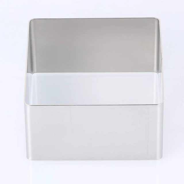 Alt view image 3 of 7 - Luxshiny Square Cake Ring 3.66In Stainless Steel Mousse Mold Pastry Cutter for Baking Desserts Cookies Tarts Fondant Bread Sandwiches and Cheese