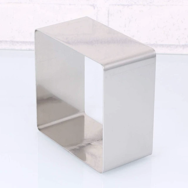 Alt view image 5 of 7 - Luxshiny Square Cake Ring 3.66In Stainless Steel Mousse Mold Pastry Cutter for Baking Desserts Cookies Tarts Fondant Bread Sandwiches and Cheese