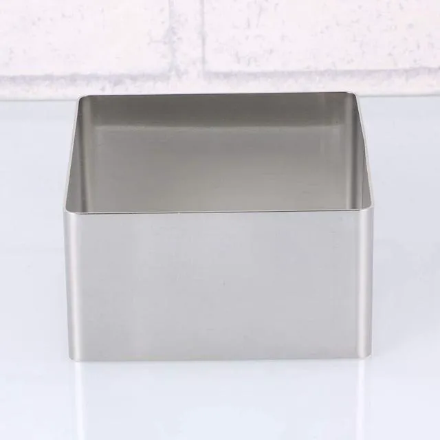 Alt view image 6 of 7 - Luxshiny Square Cake Ring 3.66In Stainless Steel Mousse Mold Pastry Cutter for Baking Desserts Cookies Tarts Fondant Bread Sandwiches and Cheese