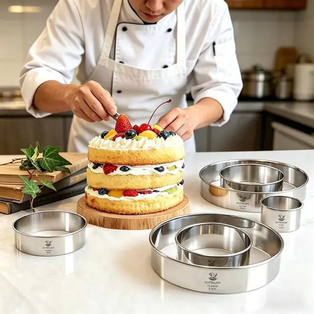 Alt view image 4 of 7 - 6-Piece Round Cookie Cutters (2, 3, 3.5, 4, 5, 6 Inch) Biscuit Cutter Set