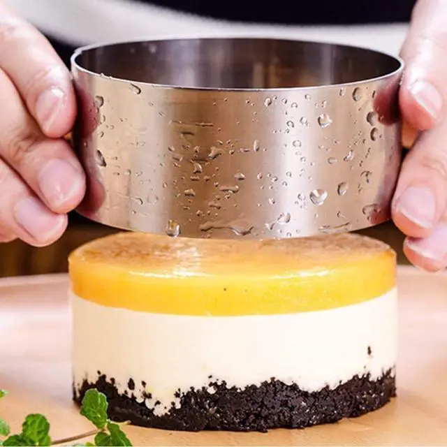 Alt view image 2 of 7 - HULISEN 3 Round Cake Ring Mold, Stainless Steel Cooking Crumpet Rings