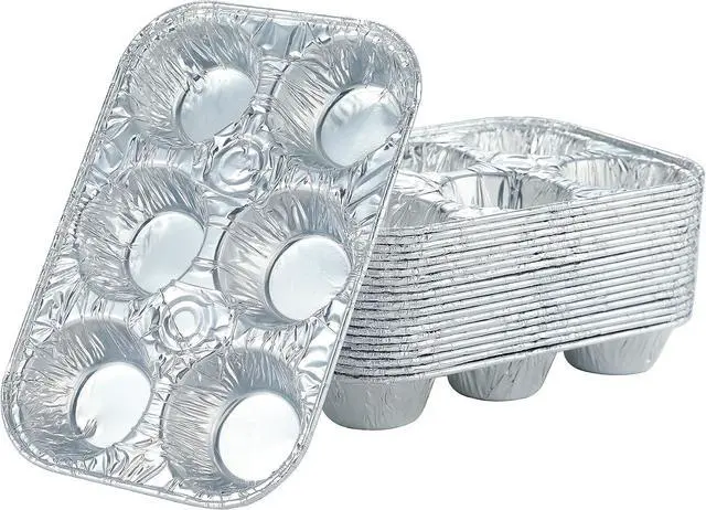 Main image of Waytiffer (10pack Muffin Pan 6-Cup Cupcake Aluminum Pans Favorite Muffin Tin Size for Baking Cupcakes Muffins and Mini Pies - Standard Size