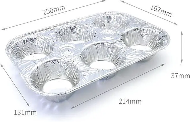 Alt view image 3 of 6 - Waytiffer (10pack Muffin Pan 6-Cup Cupcake Aluminum Pans Favorite Muffin Tin Size for Baking Cupcakes Muffins and Mini Pies - Standard Size