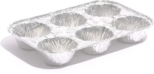 Alt view image 4 of 6 - Waytiffer (10pack Muffin Pan 6-Cup Cupcake Aluminum Pans Favorite Muffin Tin Size for Baking Cupcakes Muffins and Mini Pies - Standard Size